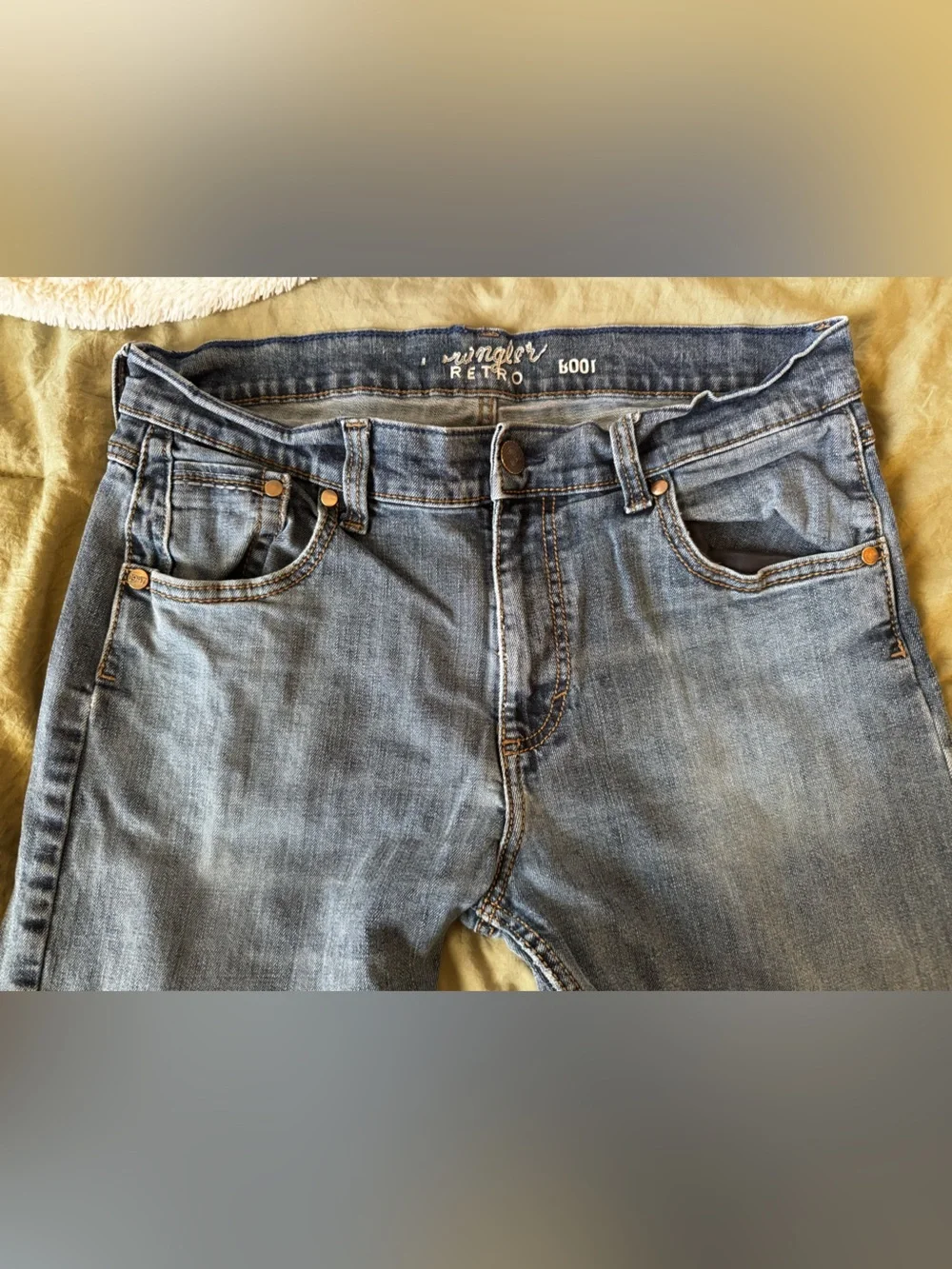 Wrangler Light Blue Men’s Bootcut Jeans with Back Patch